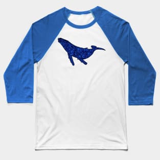 Blue stars Galaxy whale Baseball T-Shirt